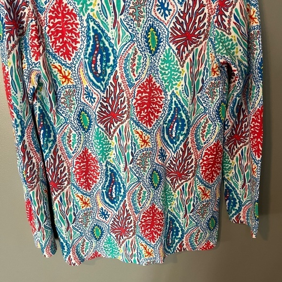 Lilly Pulitzer Odette Tunic Let Minnow - Picture 8 of 11